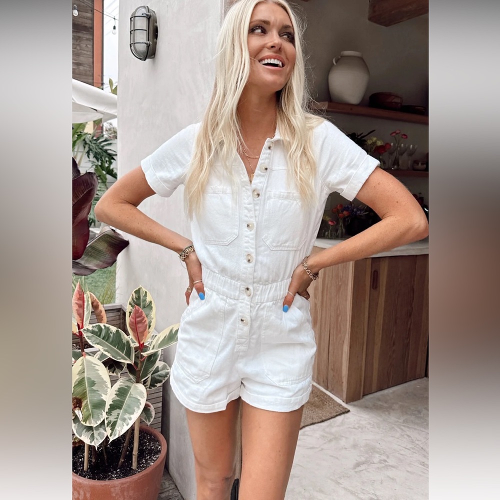 Show Me Your Mumu White Cannon Romper
